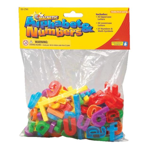 Educational Insights Magnetic Letters And Numbers, Assorted Colors, Pack Of 99 (Min Order Qty 4) MPN:EI-1780