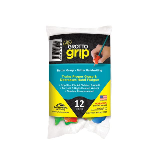 Pathways For Learning Grotto Grips, Assorted Colors, Pack Of 12 (Min Order Qty 2) MPN:PFLGG12