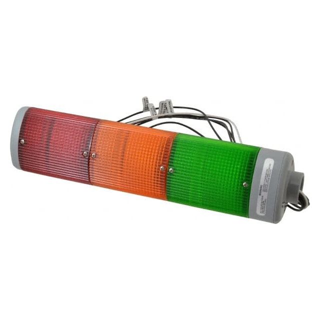 Incandescent Lamp, Amber, Green, Red, Steady, Preassembled Stackable Tower Light 102SIN-RGA-N5
