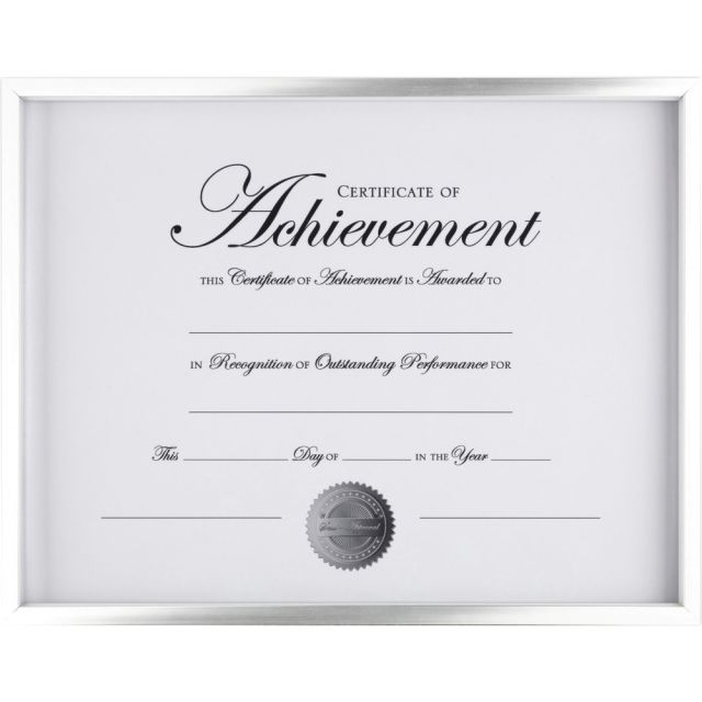 DAX 8-1/2x11in Contemporary Document Frame - 11.60in x 9.10in Frame Size - Holds 8.50in x 11in Insert - Rectangle - Horizontal, Vertical - 1 Each - Silver (Min Order Qty 2) NDMG8511ST