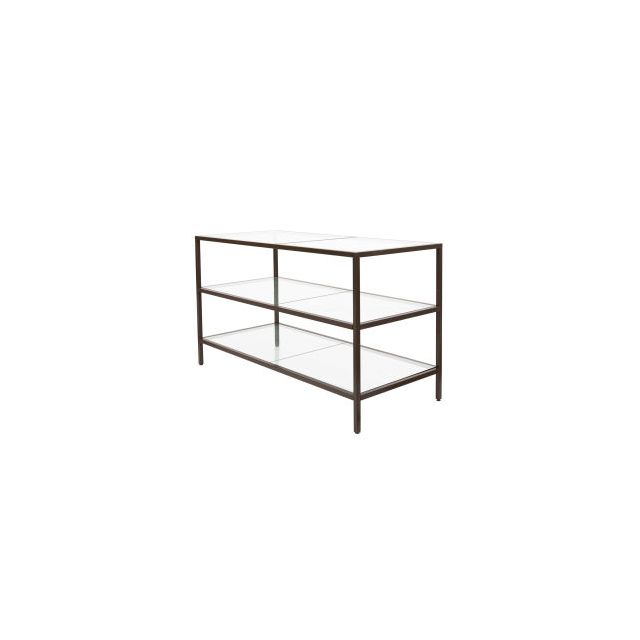 Econoco Linea 3-Shelf Merchandising Table Statuary Bronze LNTBL2