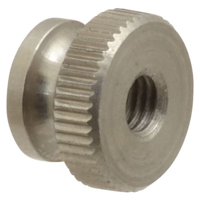 #10-32 UNF Thread, Uncoated, Grade 302, 303 Stainless Steel Round Knurled Thumb Nut MPN:THN5006M07F16