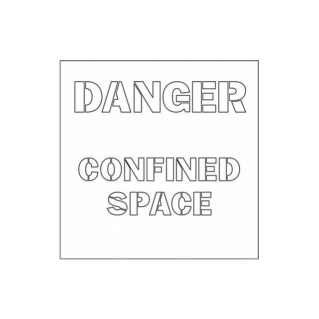 Floor Stencil Danger Confined Space Poly MPN:Y623757