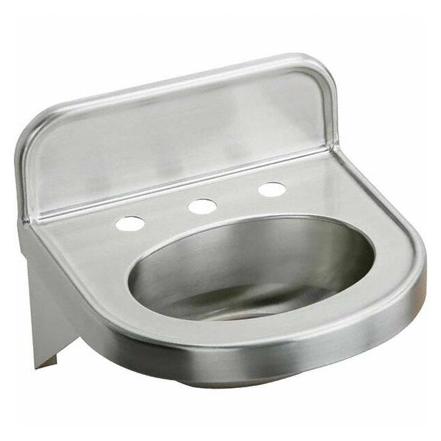 Lavatory Sink: Wall-Hung Mount, 304 Stainless Steel MPN:ELV18173