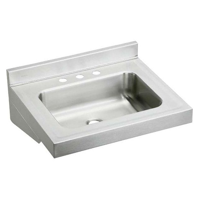 Lavatory Sink: Wall-Hung Mount, 304 Stainless Steel MPN:ELV22193