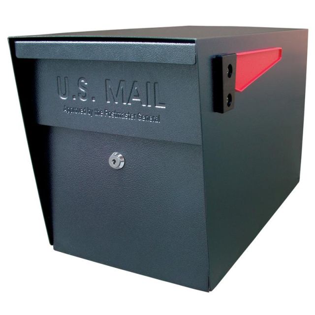 Mail Boss Curbside Locking Mailbox, 13 3/4in x 11 1/4in x 21in, Black MPN:7106