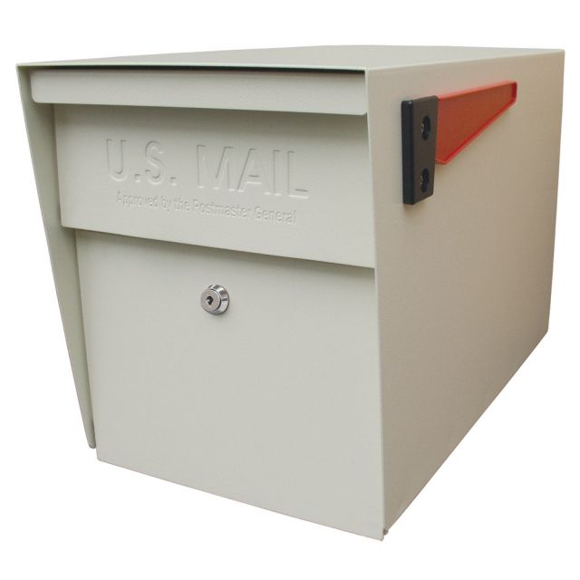 Mail Boss Curbside Locking Mailbox, 13 3/4in x 11 1/4in x 21in, White MPN:7107