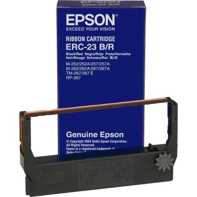 Epson ERC-23BR Black/Red Fabric Ribbon (Min Order Qty 6) MPN:ERC-23BR