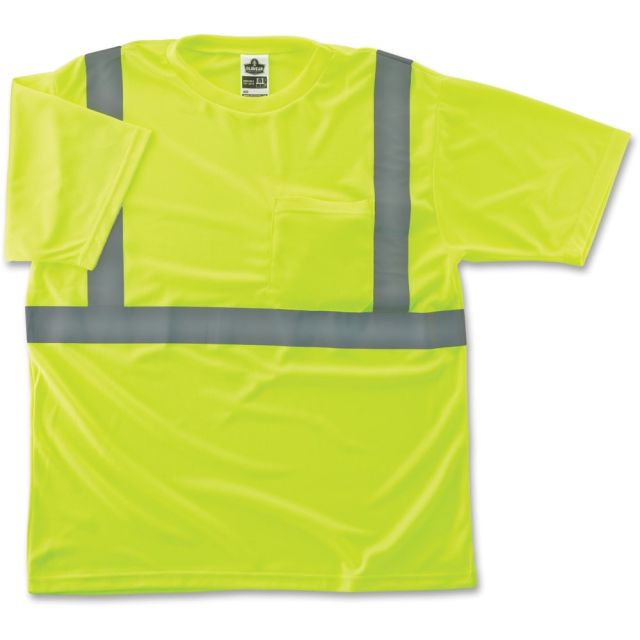 Ergodyne GloWear 8289 Type R Class 2 T-Shirt, Small, Reflective Lime (Min Order Qty 4) MPN:21502