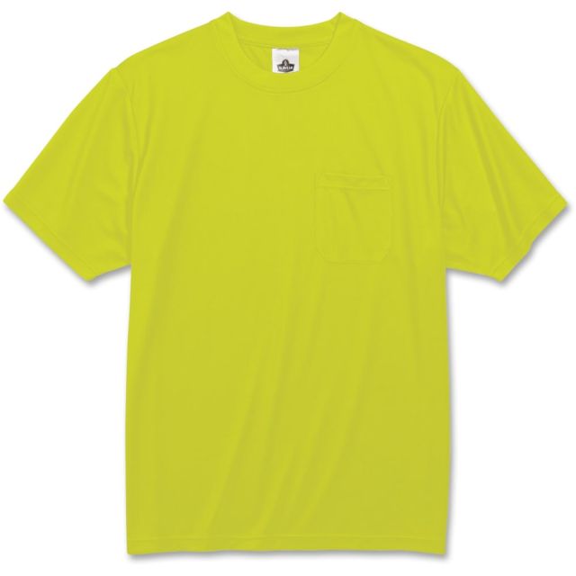 Ergodyne GloWear 8089 Non-Certified T-Shirt, Small, Lime (Min Order Qty 5) MPN:21552
