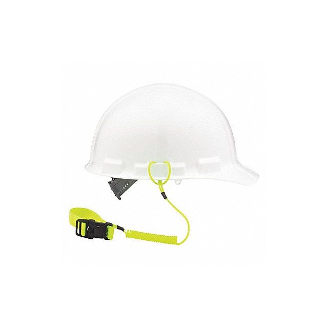 Coil Hard Hat Lanyard Buckle 18in.L Lime MPN:3157