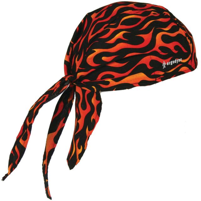 Ergodyne Chill-Its 6615 High-Performance Dew Rags, Flames, Pack Of 6 Dew Rags MPN:12485