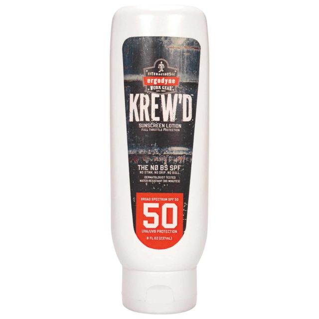 Ergodyne KREW-d 6351 SPF 50 Sunscreen Lotion, 8 Oz (Min Order Qty 3) MPN:16631