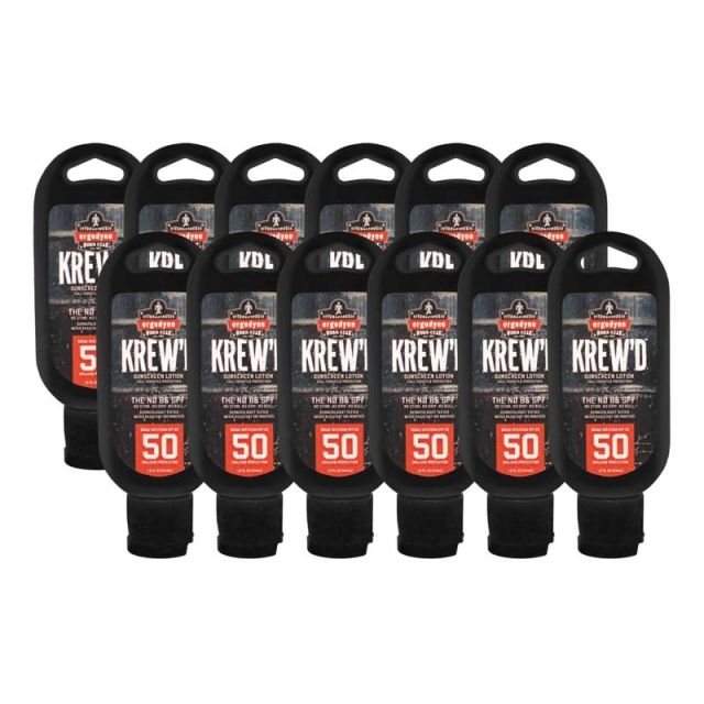 Ergodyne KREW-d 6352 SPF 50 Sunscreen Lotions, 1.5 Oz, Case Of 12 Lotions With Display MPN:16638