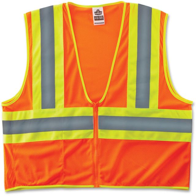 8229Z L/XL Orange Type R Class 2 Economy Two-Tone Vest (Min Order Qty 7) MPN:21305