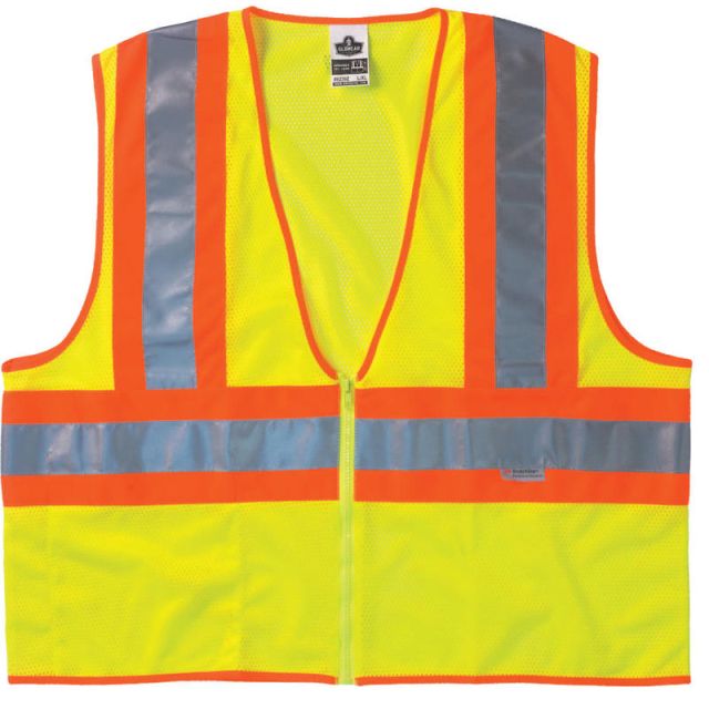 Ergodyne GloWear Safety Vest, Type R Class 2, L/XL, 2-Tone Lime, 8230Z (Min Order Qty 3) MPN:21325