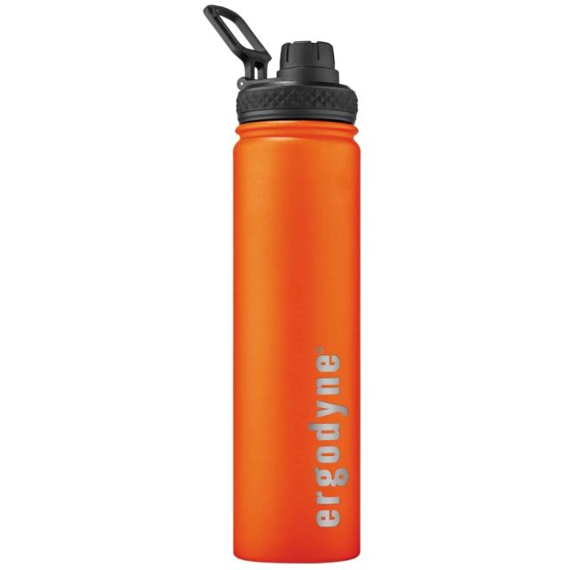 Ergodyne Chill-Its 5152 Insulated Stainless Steel Water Bottle, 25.36 Oz, Orange (Min Order Qty 2) MPN:13166