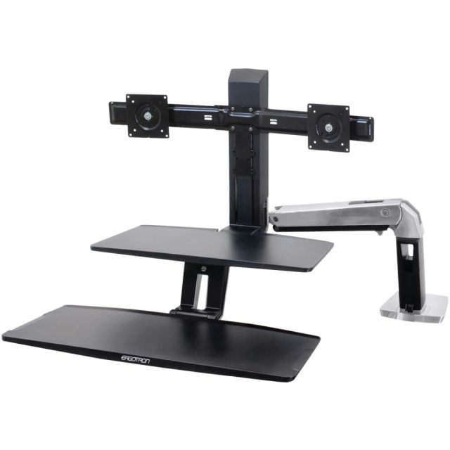 Ergotron WorkFit-A Dual Monitor Stand, Black MPN:24-392-026