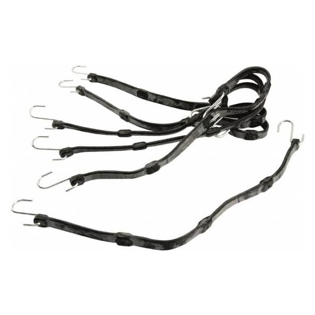 Adjustable Bungee Strap Tie Down: S Hook, Non-Load Rated MPN:06724