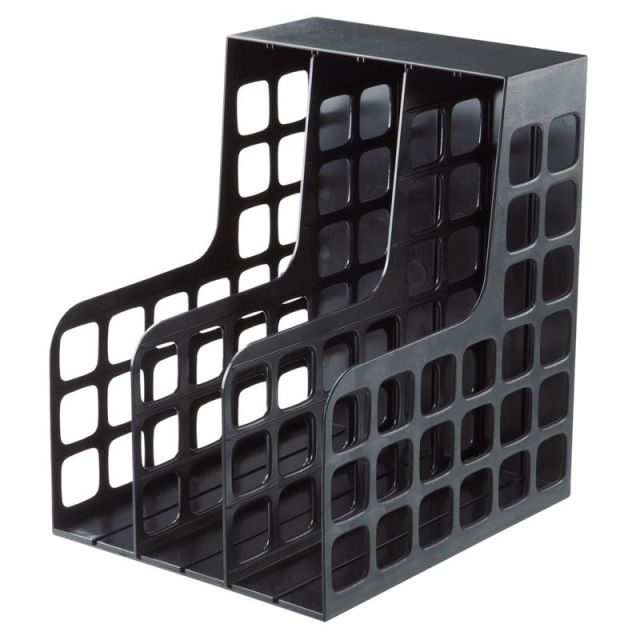 Oxford Decorack Shelf File - 2 Divider(s) - Black - Plastic - 1 Each (Min Order Qty 2) MPN:23004