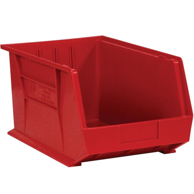Office Depot Brand Plastic Stack & Hang Bin Boxes, Small Size, 5 3/8in x 4 1/8in x 3in, Red, Pack Of 24 MPN:BINP0543R