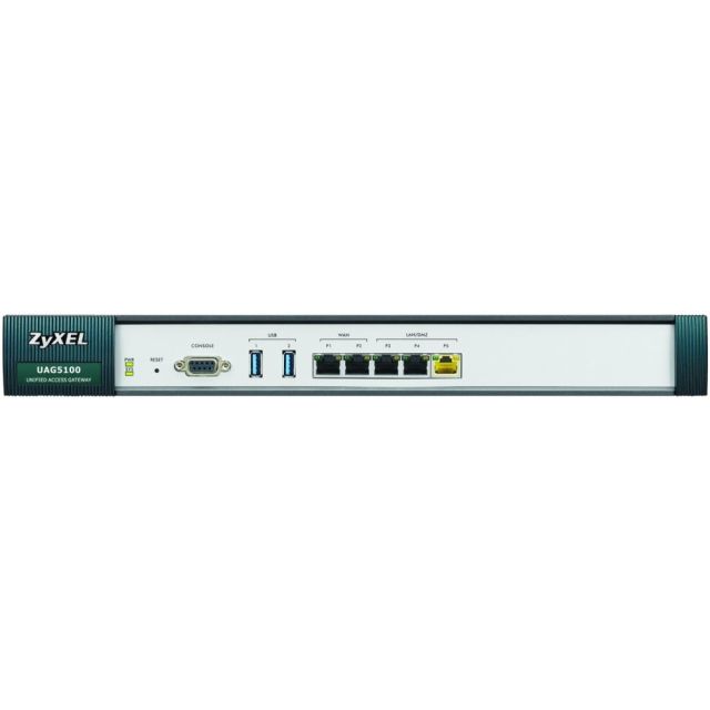 ZYXEL UAG5100 Unified Access Gateway - 5 Ports - 3 RJ-45 Port(s) - PoE Ports - Management Port - Gigabit Ethernet - Desktop - 2 Year MPN:UAG5100