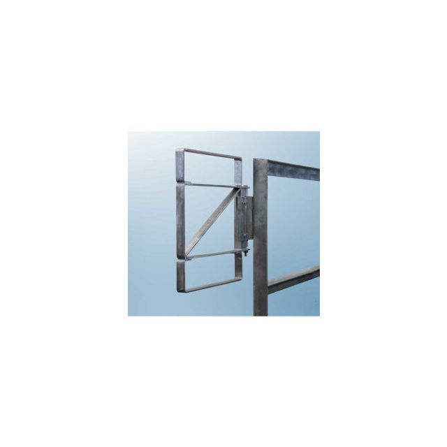 FabEnCo Z Series Carbon Steel Galvanized Bolt-On Self-Closing Safety Gate Fits Opening 24-27