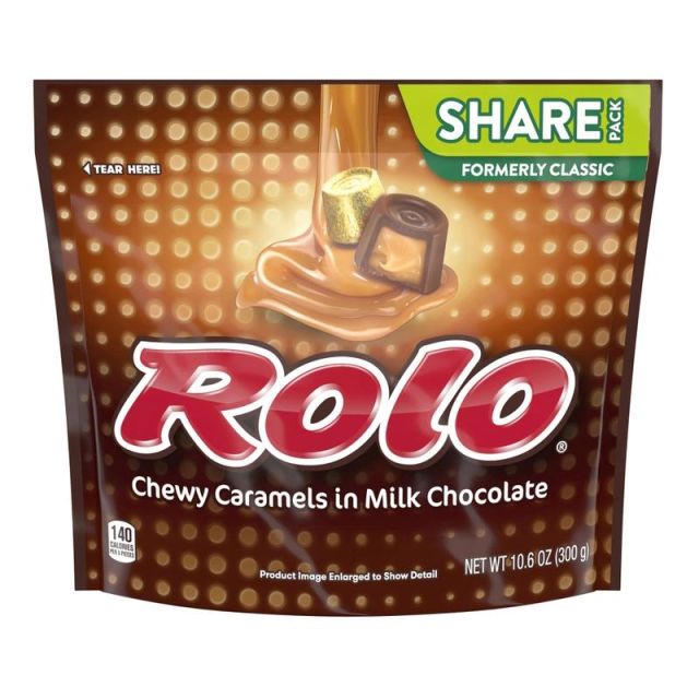 ROLO Milk Chocolate And Caramel Candies 10.6 Oz Bag, Pack Of 3 Bags (Min Order Qty 2) 014059