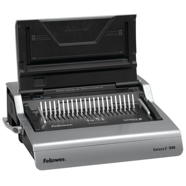 Fellowes Galaxy-E 500 Electric Comb Binding Machine With Starter Kit, Silver/Black MPN:5218301