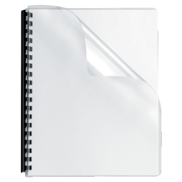 Fellowes Clear Presentation Binding Covers, 8 3/4in x 11 1/4in, Clear, Pack Of 100 (Min Order Qty 3) MPN:52311