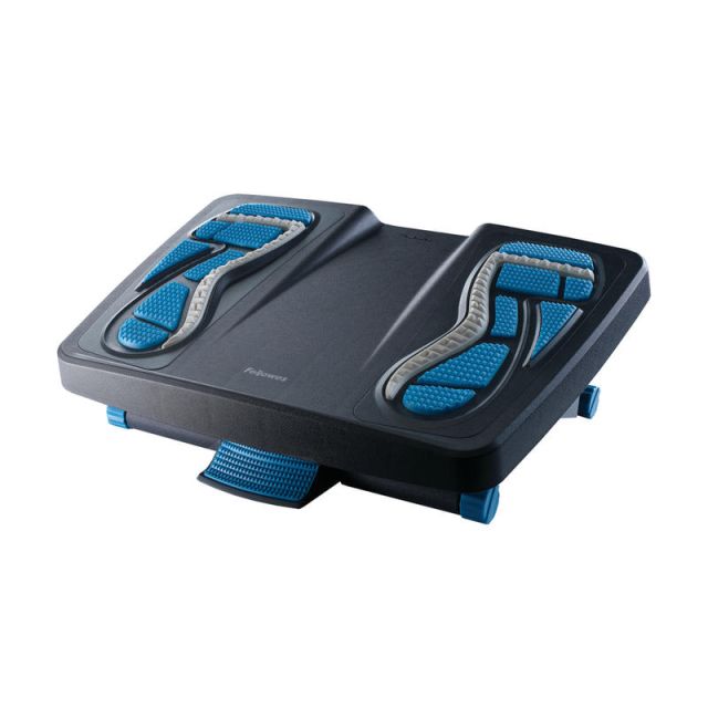 Fellowes Energizer Foot Support, 5.13in x 17.88in x 13.25in, Blue/Charcoal/Gray MPN:8068001