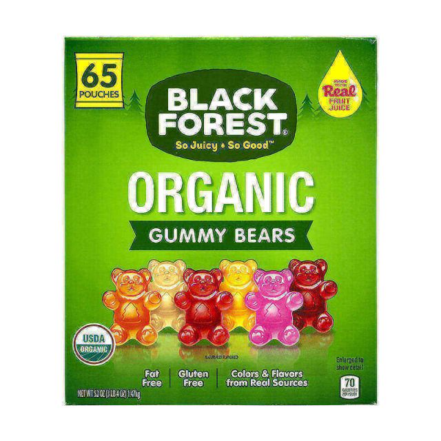 Black Forest Organic Gummy Bears, 0.8 Oz Bag, Box Of 65 Bags MPN:21294