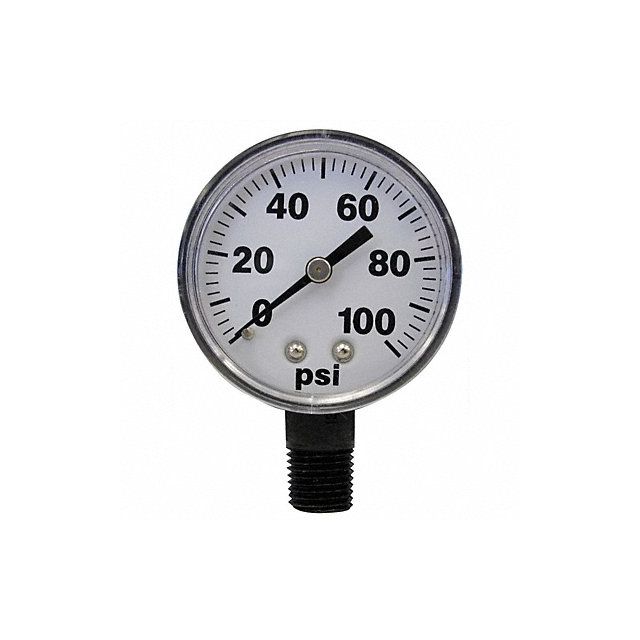 Pressure Gauge 0 to 100 psi 2In 1/4In MPN:5167007
