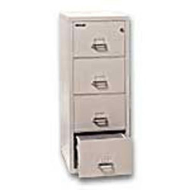 FireKing UL 1-Hour 31-5/8inD Vertical 4-Drawer Letter-Size File Cabinet, Metal, 4-1831-CPLWG