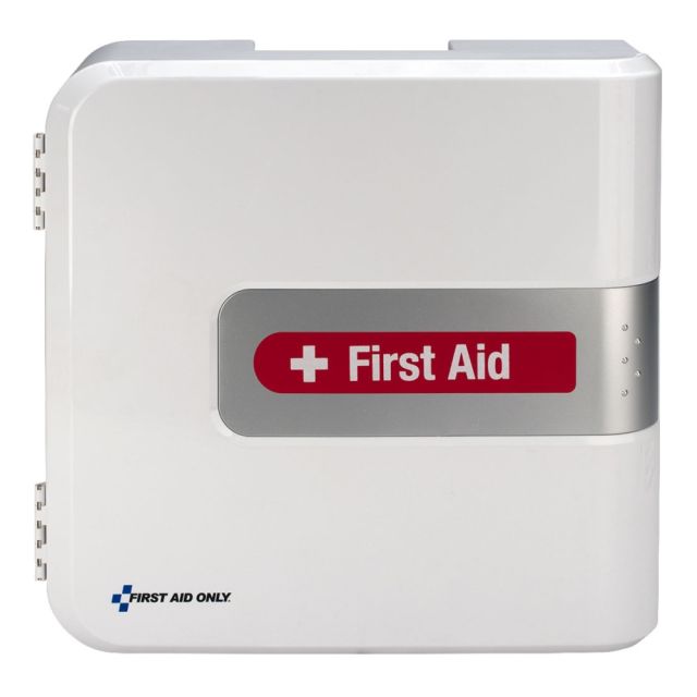 First Aid Only Smart Compliance First Aid Cabinet Without Medication, 14-1/2inH x 15-1/2inW x 5-1/4inD, White MPN:91093