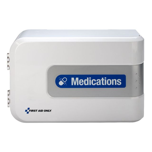First Aid Only Smart Compliance Complete Medication Station, 9-3/4inH x 15-1/2inW x 5-1/4inD, White MPN:91102