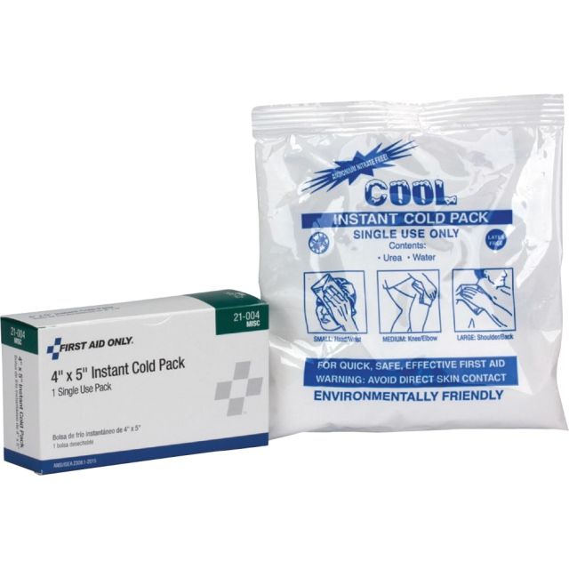 First Aid Only Single Use Instant Cold Pack - 4in x 5in - 30 / Carton MPN:21004