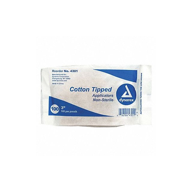 Cotton Tip Swab 3 PK100 MPN:25-400