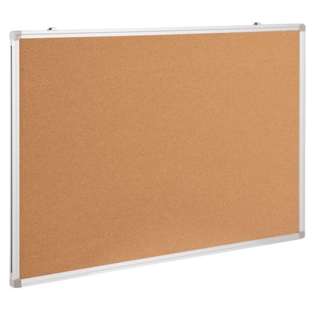 Flash Furniture Cork Board, 23 1/2in x 35 1/2in, Aluminum Frame With Silver Finish (Min Order Qty 2) MPN:YUYCN003