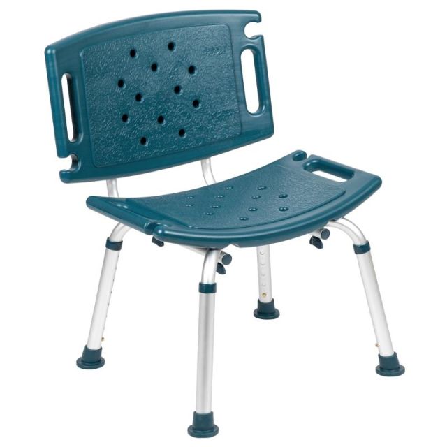 Flash Furniture Hercules Adjustable Bath And Shower Chair With Extra-Wide Back, 33-1/4inH x 19inW x 20-3/4inD, Navy MPN:DCHY3501LNV