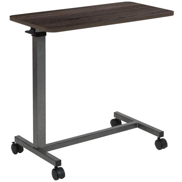 Flash Furniture Adjustable Overbed Table, 44-3/4inH x 30inW x 15inD, Oak/Silvervein MPN:NANLT28DOAK