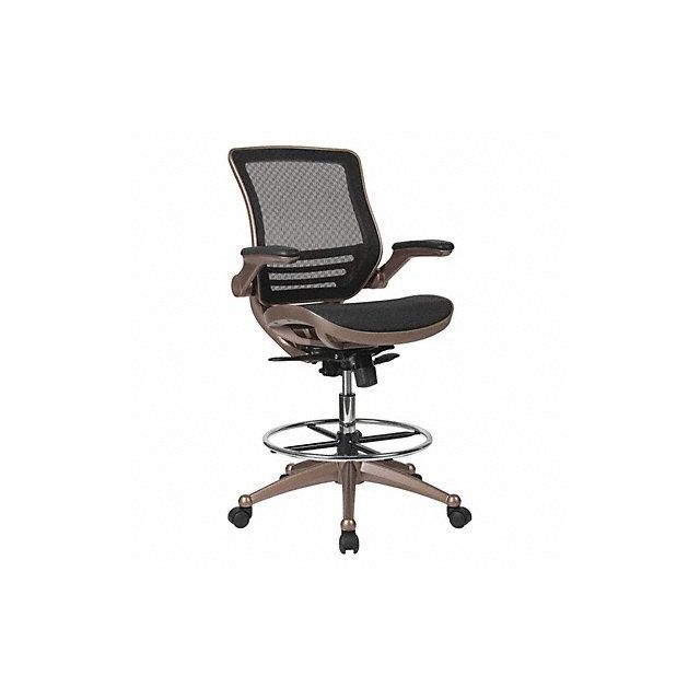 Drafting Chair Mid-Back Black Mesh MPN:BL-LB-8801X-D-GG