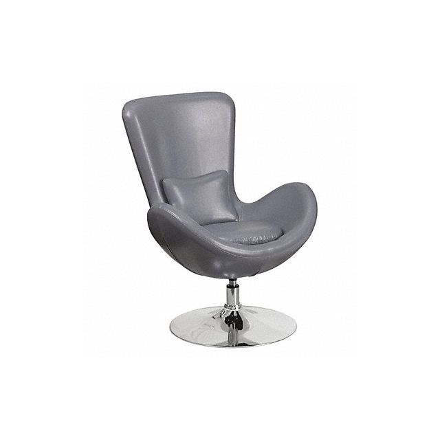 Gray Leather Egg Series Chair MPN:CH-162430-GY-LEA-GG