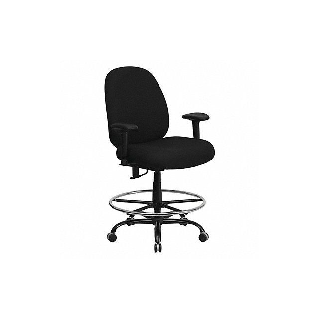 Draft Chair Black Seat Fabric Back MPN:WL-715MG-BK-AD-GG