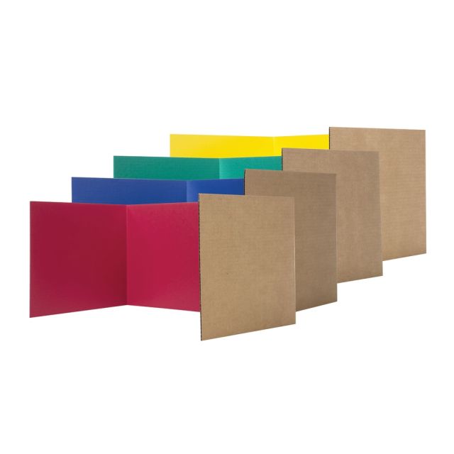 Flipside Products Corrugated Privacy Shield, 18in x 48in, Assorted Colors, Pack Of 24 MPN:FLP61849