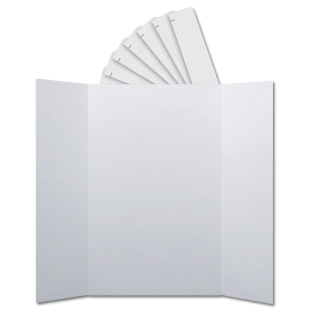 Flipside Corrugated Project Board & Header Sets, 36in x 48in, White, Pack Of 24 Sets MPN:FLP30242