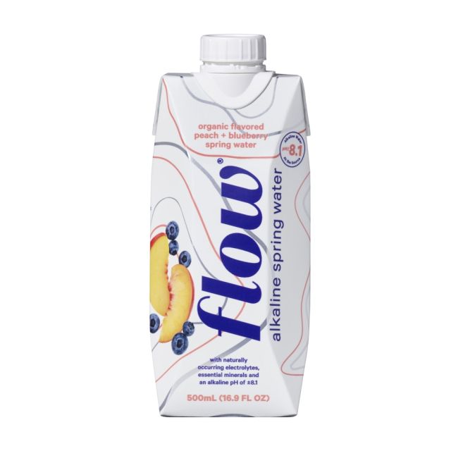 Flow Hydration Alkaline Spring Water, 16.9 Oz, Peach/Blueberry Pack Of 12 (Min Order Qty 3) MPN:FW116