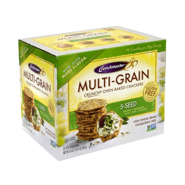 Crunchmaster 5-Seed Multigrain Crunchy Oven-Baked Crackers, 20 Oz Box (Min Order Qty 3) MPN:00079