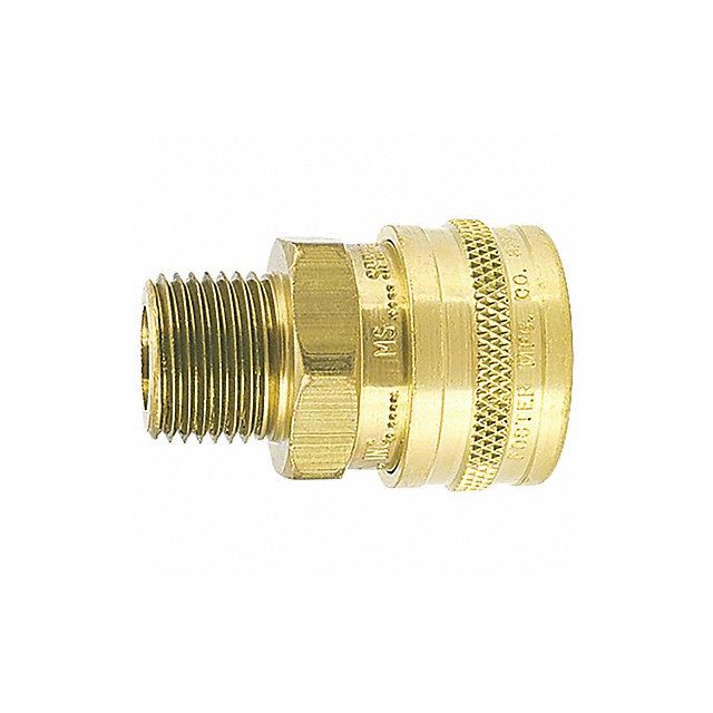 Straight-Thru Brass Socket 1/4 MPT MPN:25MS