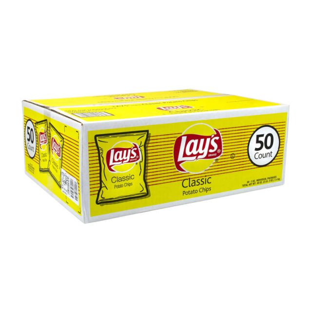 Frito-Lay Original Lays Potato Chips, 1 Oz, Box Of 50 Bags (Min Order Qty 2) MPN:5347